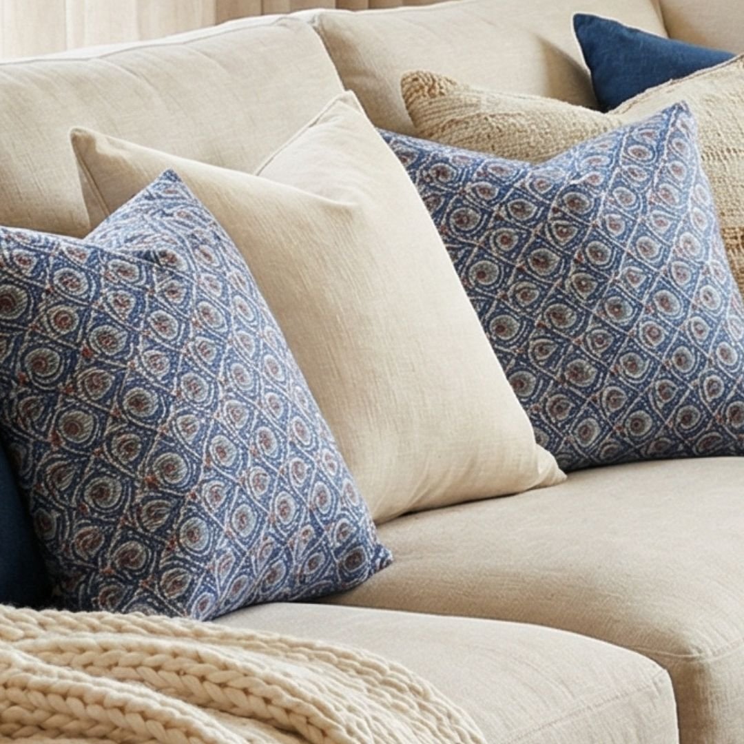 Luxury Blue Geometric Designer Cushion Designer Cushion Covers by RUBY the furnishing studio Ghatkopar SHOP NOW at www.wallpapersgarage.com 7