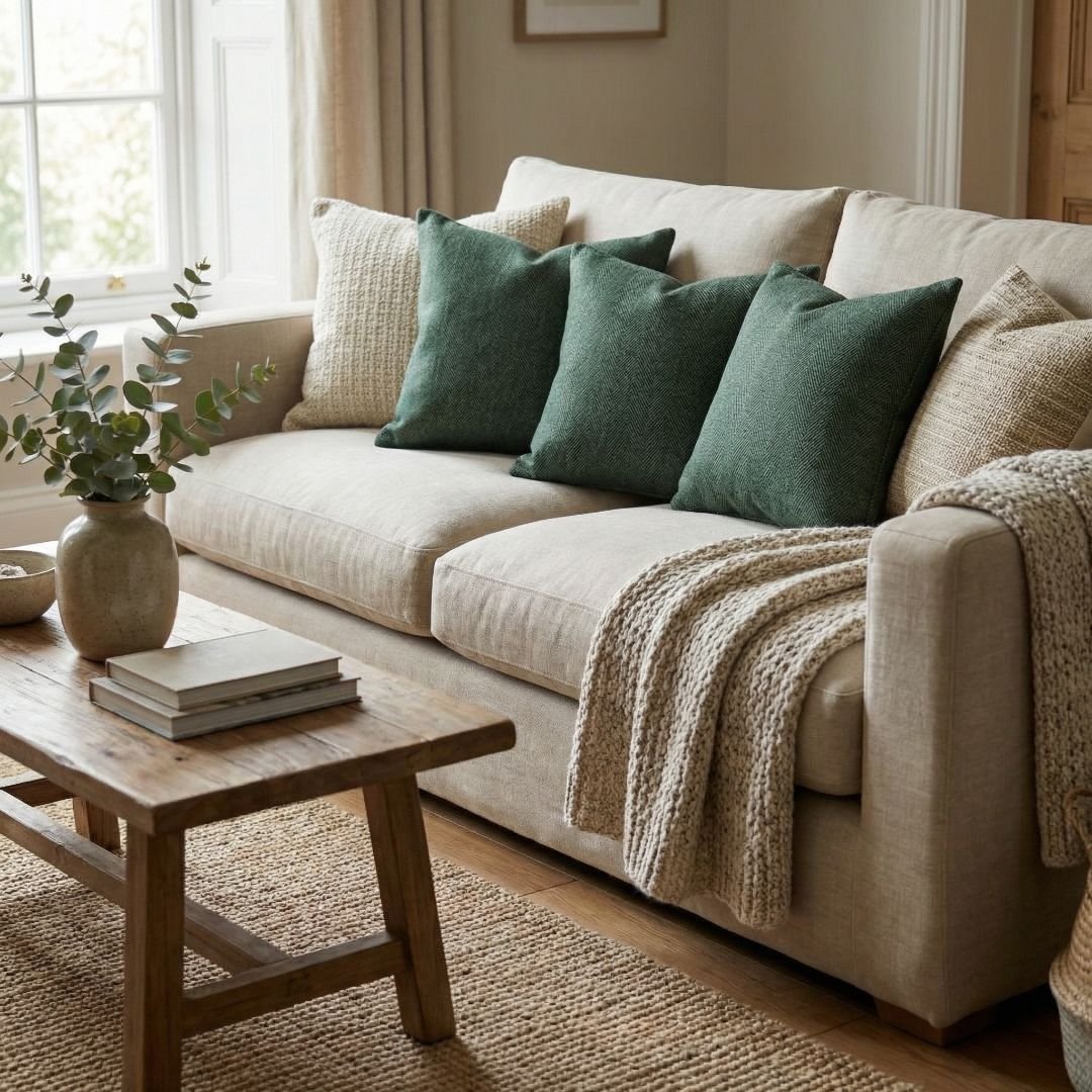 Premium Sage Green Textured Cushion Cover Luxury Woven Soft Furnishing Accent Designer Cushion Covers by RUBY the furnishing studio Ghatkopar SHOP NOW at www.wallpapersgarage.com 6